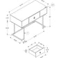 Computer Desk For Home Office, Glossy, Storage Drawer