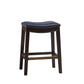 Lorielle - Set of 3 - 26" Grey Faux Leather High-Back Counter Stools with Stainless Steel Frame