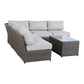 Comfortable Modern Patio Rattan Sectional Set With Cushions