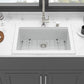 Quartz Kitchen Sink 30" X 22" Granite Composite Workstation Drop In Sink - White