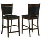 Upholstered Counter Height Stools (Set of 2) - Black / Espresso