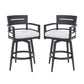 Outdoor Swivel Bar Chairs, 360 Degree Rotation, Ergonomic Backrest (Set of 2)