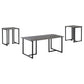 3 Piece Occasional Set With Smooth Top - Gray
