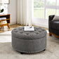 Tufted Storage Ottoman With Upholstery