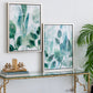 Framed Printed Acrylic Decorative Wall Art, Wall Decor For Living Room (Set of 2) - White / Green