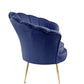 Angelina - Scalloped Back Barrel Accent Chair With Metal Legs
