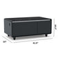 Modern Smart Coffee Table With Built-In Fridge - tooth Speaker, Wireless Charging, Touch Control Panel, USB Interface, Outlet Protection, Atmosphere Light