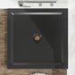 Shower Base, Anti Slip Center Drain Double Threshold - Black