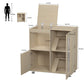 4 Tier Hamster Cage With Acrylic Windows And Storage Cabinet