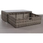 Glass Outdoor Coffee Table - Gray Mix