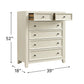 6 Drawer Chest With Knobs And Smooth Slides - White