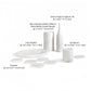 10 Pieces Luxury Natural Marble Dining Room Accessories Set