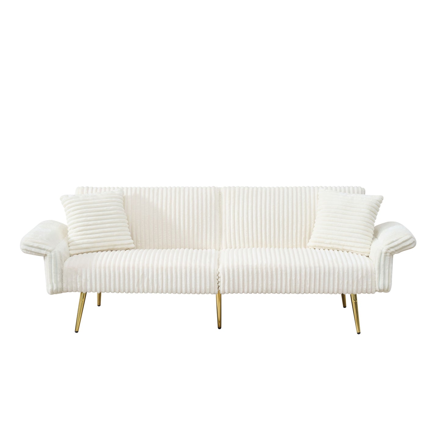 Luxury Foldable Double Sofa Bed With Folding Armrests
