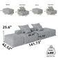 Modern Oversized, Modular Sectional Sofa With Pillows