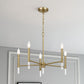 Courtyard - 5 Light Candle Chandelier - Clear / Gold