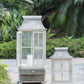 Wooden Candle Lantern Decorative, Hurricane Lantern Holder Decor For Indoor Outdoor, Home Garden Wedding - Ivory