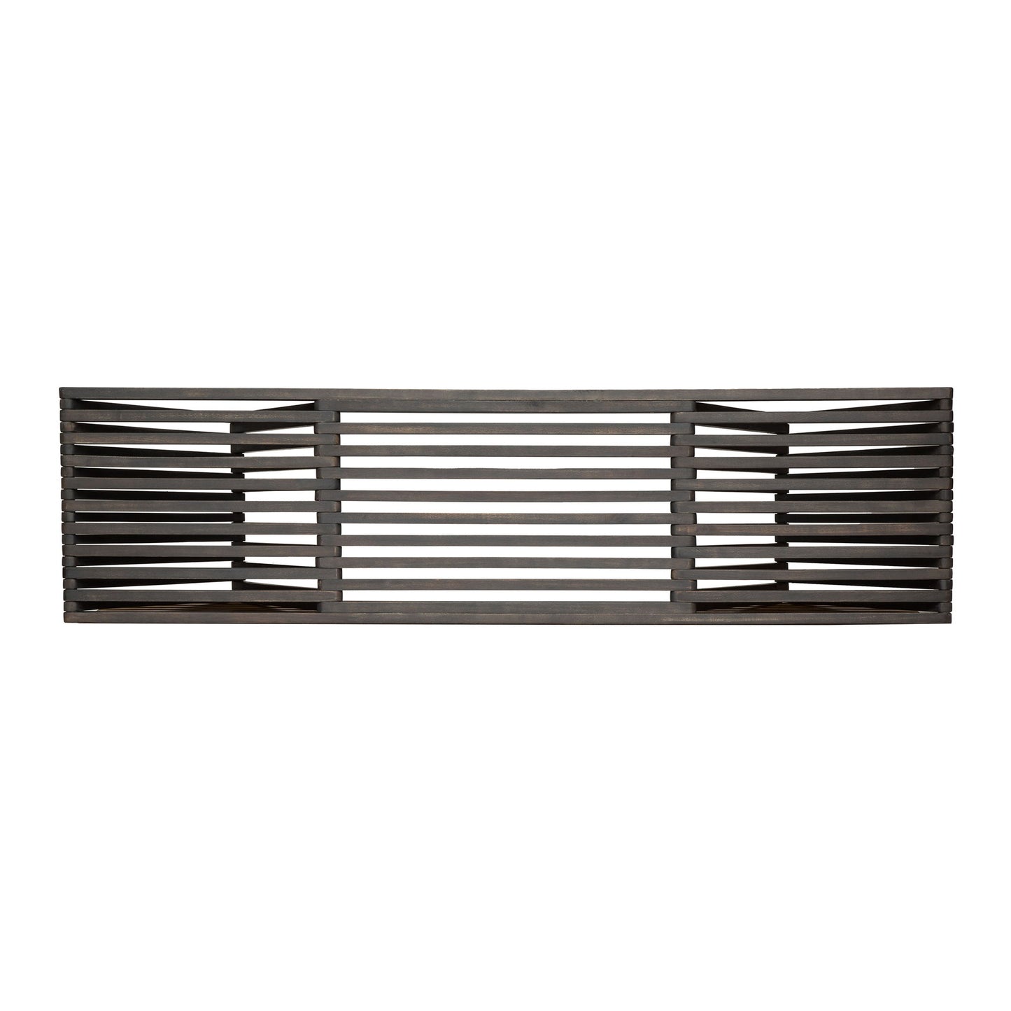 Gloaming - Outdoor Bench With Slat Design And Triangular Base - Dark Gray