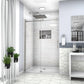 Single Sliding Bypass Shower Door Enclosure With Tempered Glass