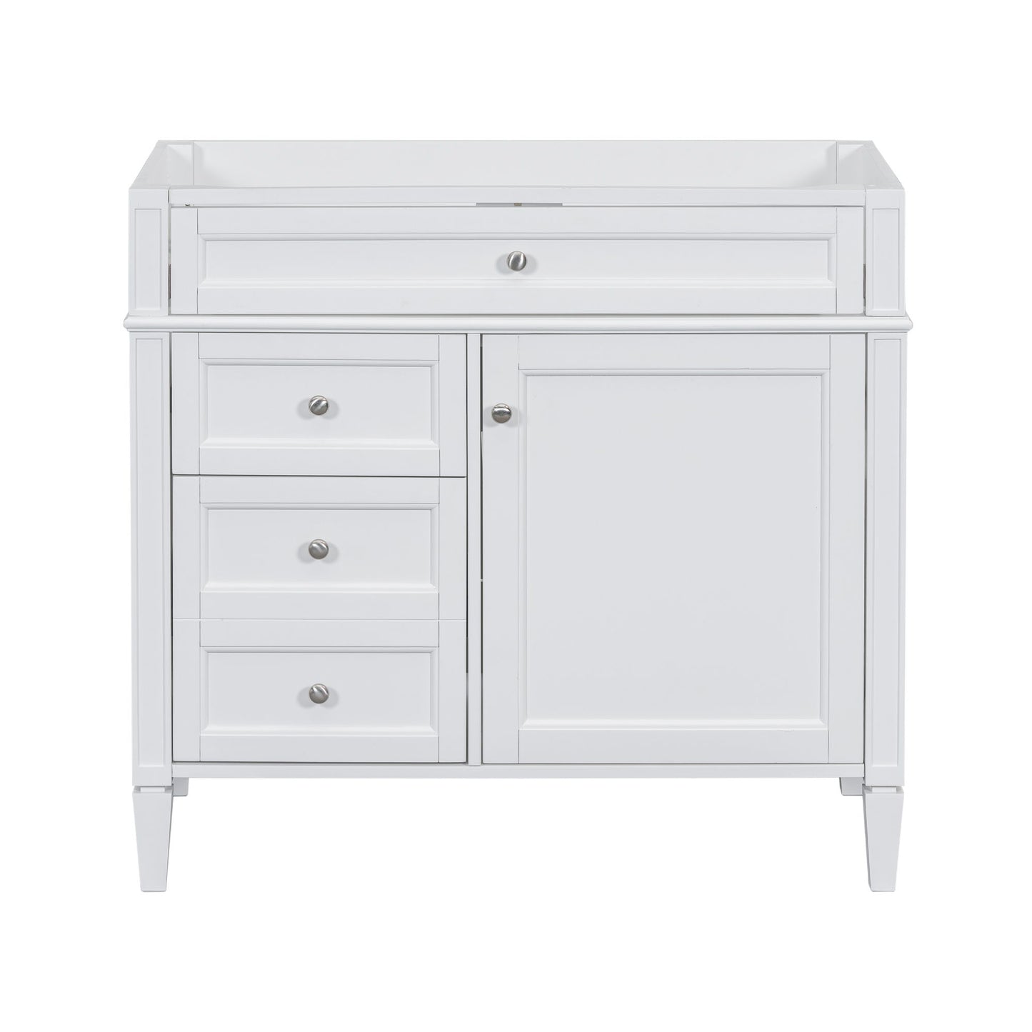 Bathroom Vanity With 2 Drawers And Tip-Out Drawer, Storage Cabinet