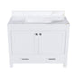 43" Bathroom Vanity, Multi Functional Cabinet, Doors And Drawer - White