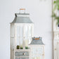 Wooden Candle Lantern Decorative, Hurricane Lantern Holder Decor For Indoor Outdoor, Home Garden Wedding - Ivory