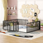 Metal Floor Bed Frame With Fence And Door