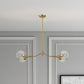 Jewel - 4 Lights Chandelier Ceiling Hanging Light Fixture - Clear / Gold