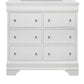 Shaker - 5 Pieces Bedroom Set With Crystal Inspired Tufted Headboard And LED Lighting