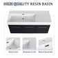 Modern Wall Mounted Bathroom Vanity With Left Sink And Storage Rack