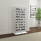 Wine Storage LED Curio Cabinet - Chrome