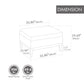 Upholstered Storage Ottoman With Reversible Lid Coffee Table With Rubberwood Legs