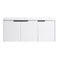 Contemporary Wall Mounted Bathroom Vanity With Resin Double Sink