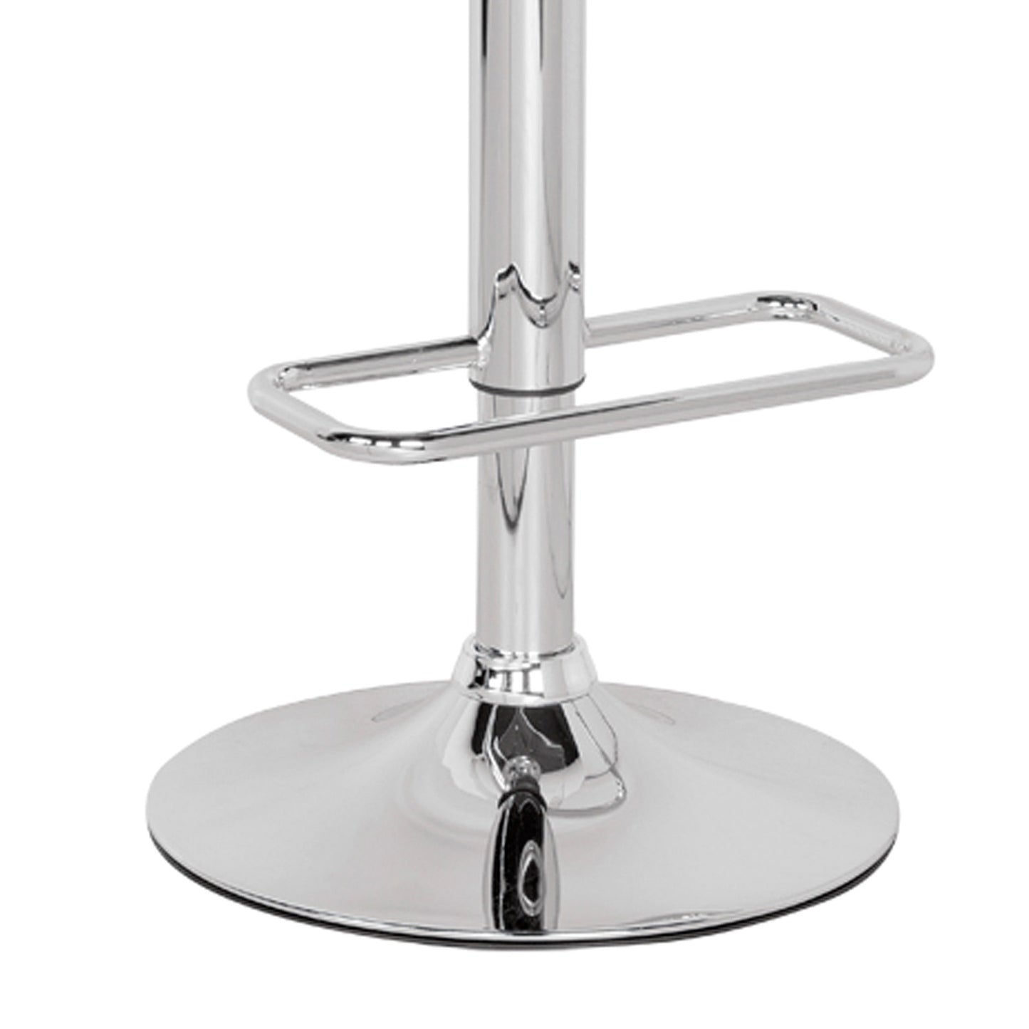 Meldrum- Set of 2 - 20" Clear & Chrome Adjustable Swivel Bar Stools, Modern Acrylic Seat with Low Backrest and 360° Swivel for Bar and Counter Heights