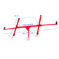 Drywall Panel Lifter Drywall Panel Hoist Jack Lifter Jack Rolling Caster Panel Hoist 11Ft - Red