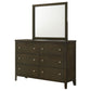 Clement - 6 Drawer Dresser With Mirror - Dark Coffee