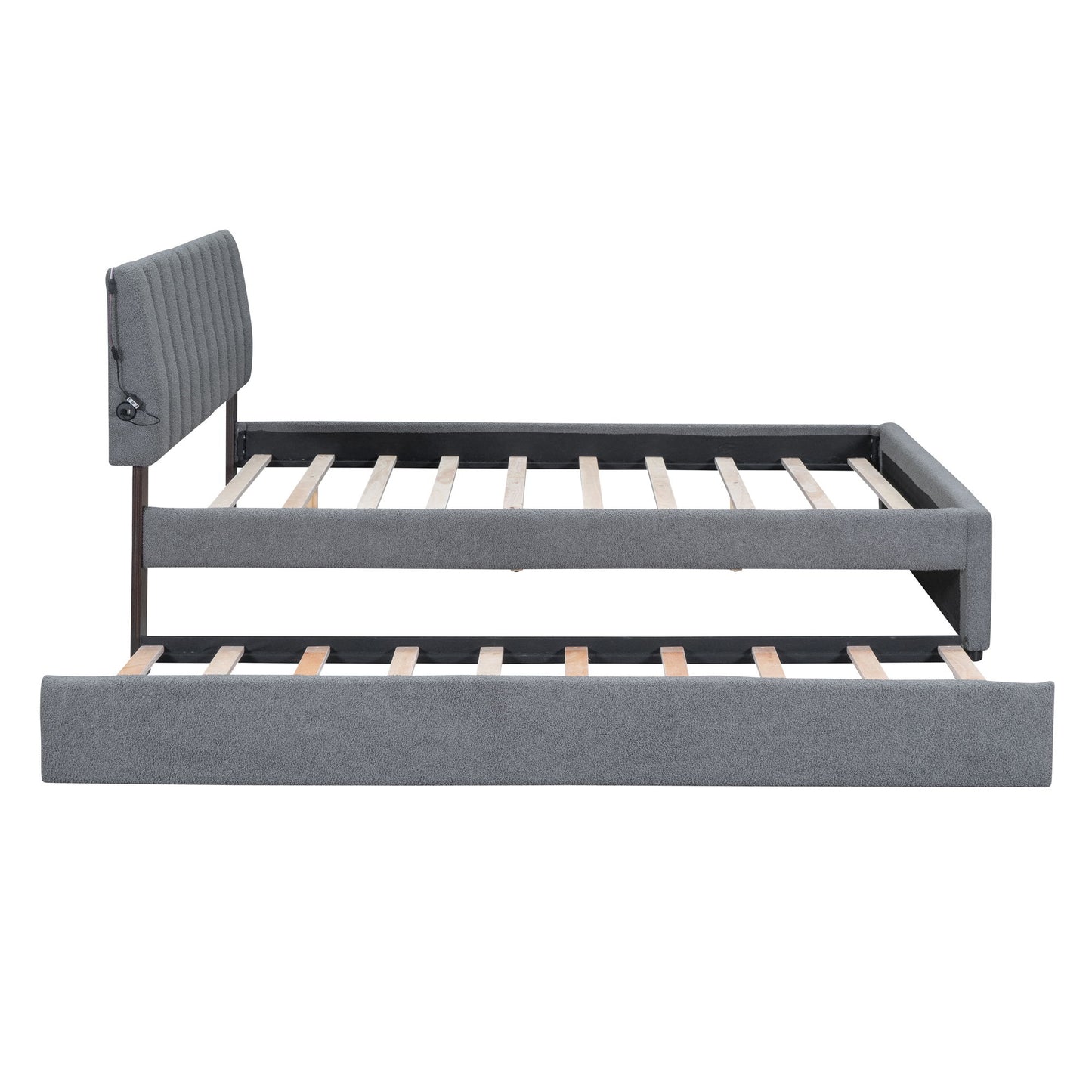 Upholstered Platform Bed With Trundle