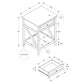 Accent End Table, 2 Tier, Storage Drawer, Transitional Style