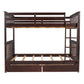 Bunk Bed With Ladders And 2 Storage Drawers