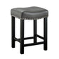 Wibble – Set of 2 – 24" Dark Gray Vegan Leather Counter Stools with Modern Design