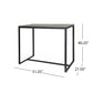 Ernesto - Outdoor Industrial Acacia Wood Bar Table With Metal Frame - Gray