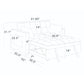 Sienna - Tufted Convertible Sleeper Sofa With Chaise - Gray
