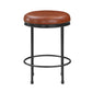 Michal - Set of 2 - 25" Backless Counter Stools with Caramel Faux Leather Seat