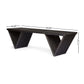 Gloaming - Outdoor Bench With Slat Design And Triangular Base - Dark Gray