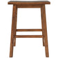 Hilltop - Set of 2 - 24" Walnut Farmhouse Rustic Counter Height Stools - Solid Wood