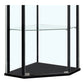 Lysander - 4 Shelf Curio Cabinet With Triangular Silhouette - Black