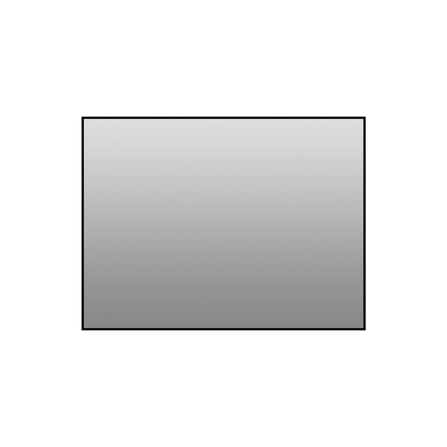 Rectangular Framed Bathroom Wall Mirror, Horizontal Or Vertical Mount