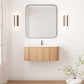 Wall Mounted Bathroom Vanity With Sink - Natural Wood