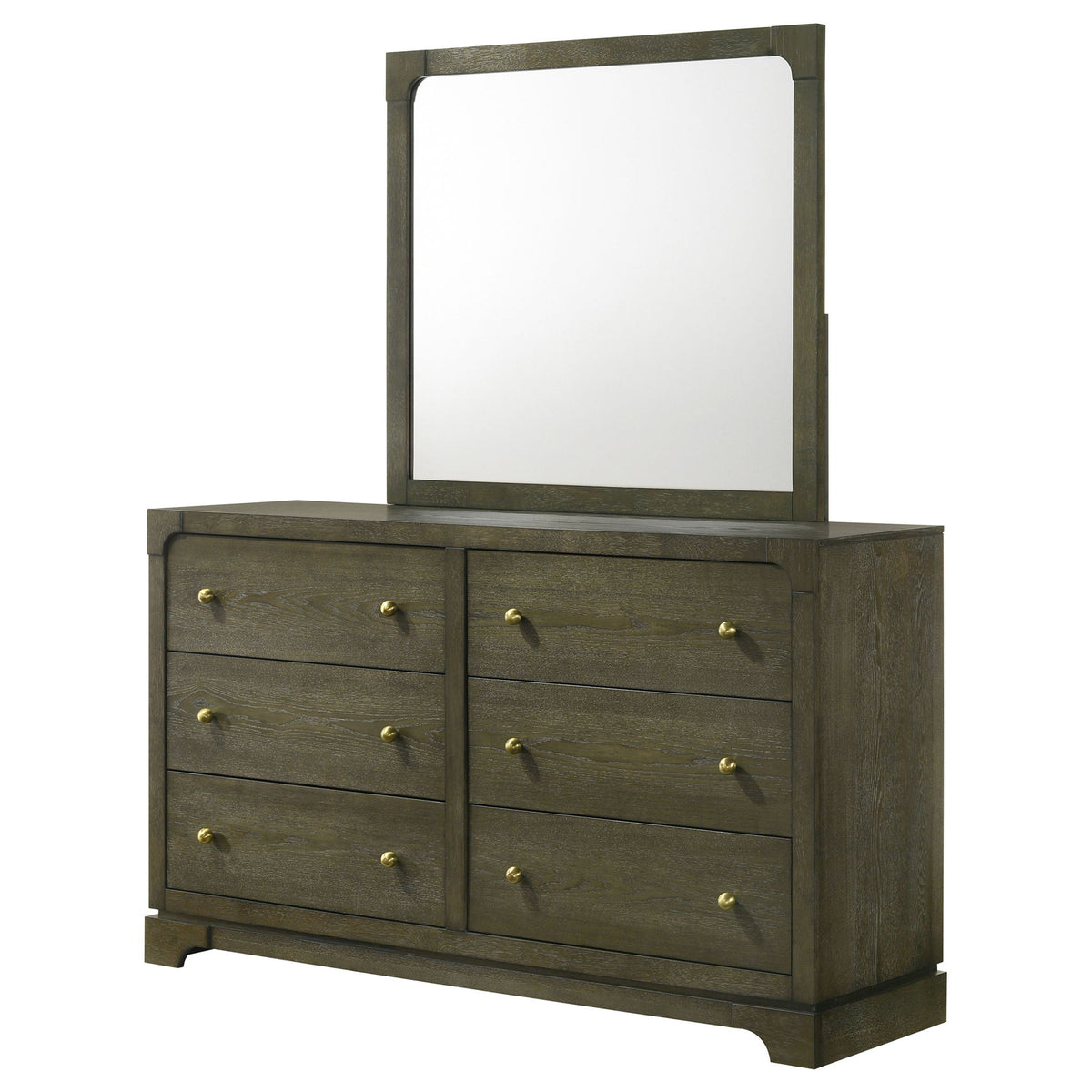 Sundance - 6 Drawer Dresser With Mirror - Dark Coffee