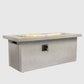 Rectangular Propane Gas Fire Pit Table With 60000 Btu For Outdoor Spaces - Light Gray