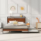 Platform Bed Frame With Trundle, USB Ports And Slat Support, No Box Spring Needed